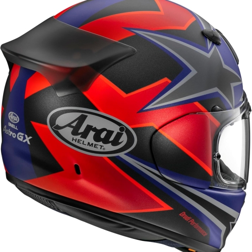 Nón Arai Astro GX STAR & STRIPE Đen Đỏ