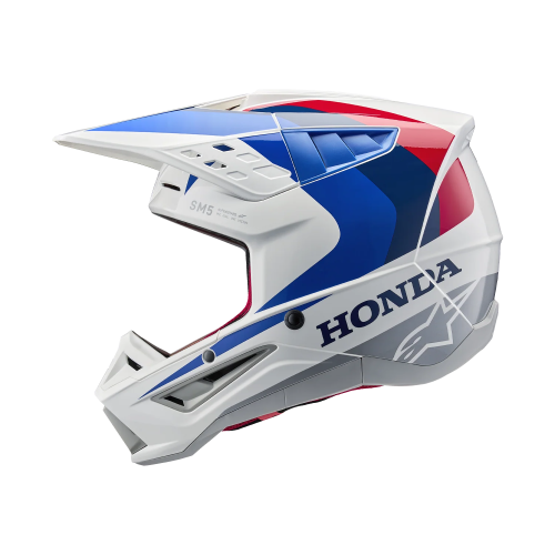 Nón MX Supertech M5 Honda Trắng Xanh