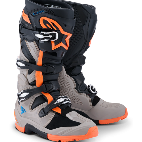 Giày Alpinestars Tech 7 Enduro Đen Cam Nâu