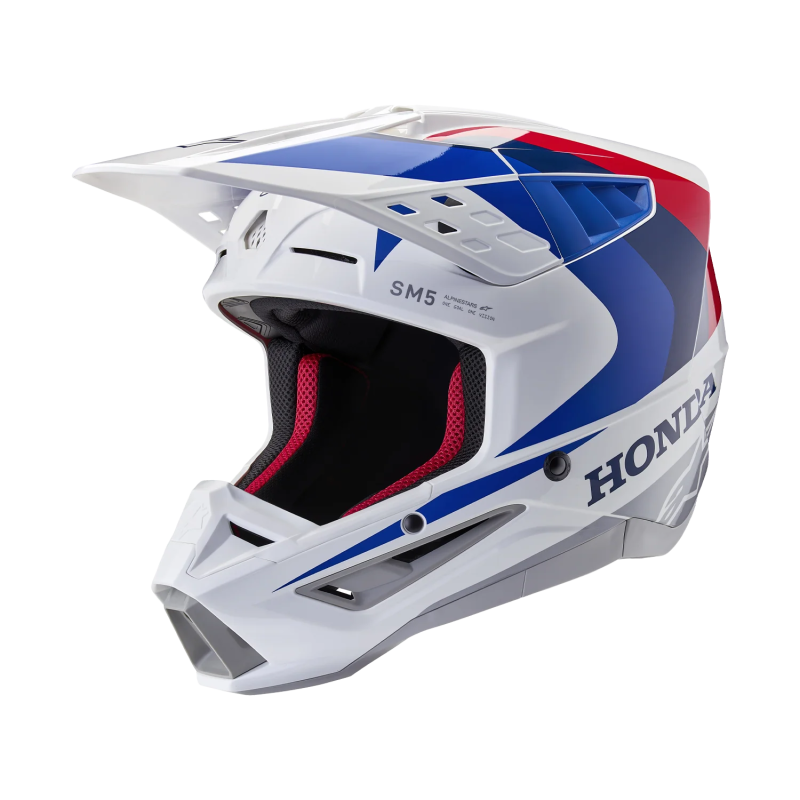 Nón MX Supertech M5 Honda Trắng Xanh