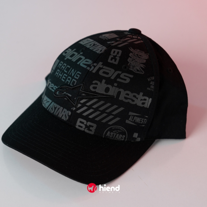 Nón Snapback Alpinestars Multi Logo Đen